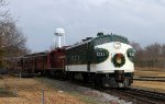 SOU 6133 leads the Santa train at Spencer Shops